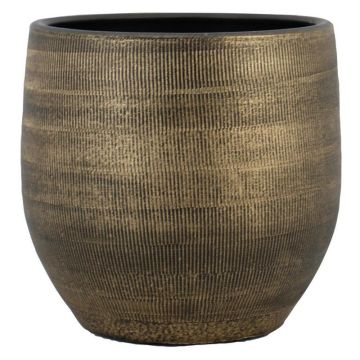 Olla de cerámica DELTA con ranuras, dorada, 30cm, Ø32cm Olla de cerámica DELTA con ranuras, dorada, 30cm, Ø32cm