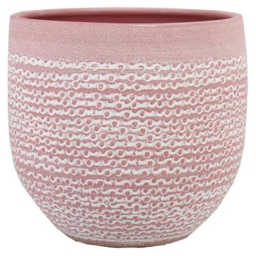 Maceta de cerámica DOMANO, moteada, rosa, 32 cm, Ø 35 cm Maceta de cerámica DOMANO, moteada, rosa, 32 cm, Ø 35 cm