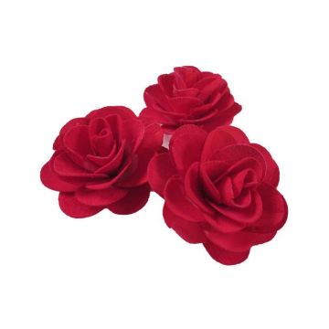 Flores de madera «Rosas DELPHINE», 5 unidades, rojas, Ø 5 cm Flores de madera «Rosas DELPHINE», 5 unidades, rojas, Ø 5 cm