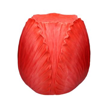 Mesa auxiliar decorativa MOLANI con forma de tulipán, rojo, 45cm, Ø46,5cm