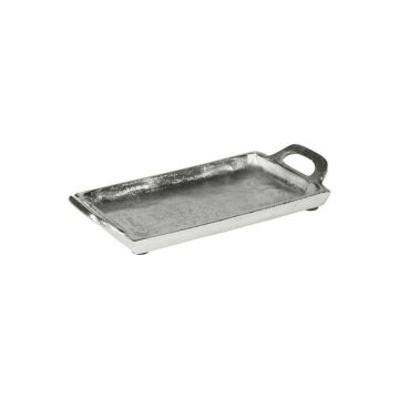 Bandeja GORM con asas, aluminio, plateada, 21 x 11 cm Bandeja GORM con asas, aluminio, plateada, 21 x 11 cm
