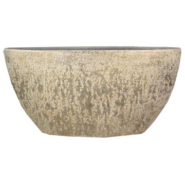 Cuenco ovalado de cerámica ENOVA con veteado, dorado, 49x20x25cm Cuenco ovalado de cerámica ENOVA con veteado, dorado, 49x20x25cm