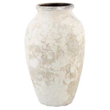 Jarrón de cerámica SENTIF con textura, blanco antiguo, 50 cm, Ø 26 cm Jarrón de cerámica SENTIF con textura, blanco antiguo, 50 cm, Ø 26 cm