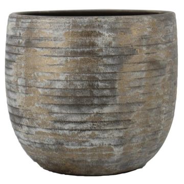 Cazuela de cerámica RODYN con ranuras, degradado de color, marrón, 32 cm, Ø 34 cm Cazuela de cerámica RODYN con ranuras, degradado de color, marrón, 32 cm, Ø 34 cm