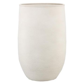 Jarrón para plantas SOLIM, diseño en relieve, cerámica, blanco, 40 cm, Ø 26 cm Jarrón para plantas SOLIM, diseño en relieve, cerámica, blanco, 40 cm, Ø 26 cm