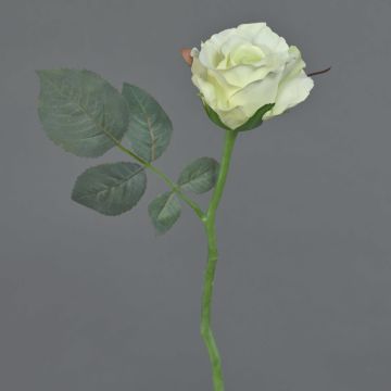 Rosa de plástico ELLI, blanco-crema, 30cm, Ø6cm