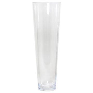 Jarrón cónico de pie AMNA OCEAN, de vidrio reciclado, transparente, 50 cm, Ø 15 cm Jarrón cónico de pie AMNA OCEAN, de vidrio reciclado, transparente, 50 cm, Ø 15 cm