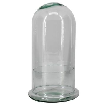 Cubeta de cristal FRANKHILDE con plato, reciclada, transparente, 27 cm, Ø 15,1 cm Cubeta de cristal FRANKHILDE con plato, reciclada, transparente, 27 cm, Ø 15,1 cm