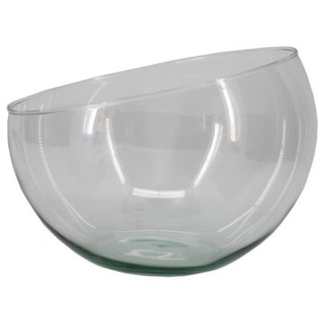 Cuenco de cristal NELLY OCEAN, reciclado, transparente, 18 cm, Ø 23 cm