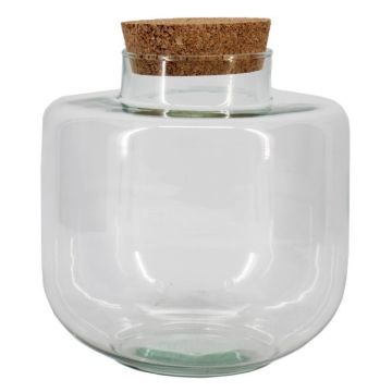 Tarro de cristal JEKYS con tapa de corcho, reciclado, transparente, 21 cm, Ø 19 cm Tarro de cristal JEKYS con tapa de corcho, reciclado, transparente, 21 cm, Ø 19 cm