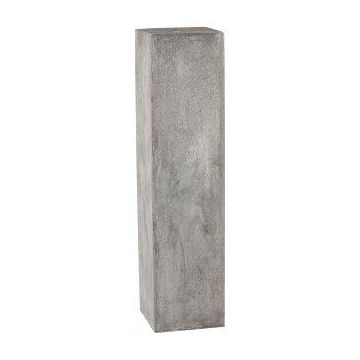 Columna rectangular para plantas con pedestal NARUKO, 2 unidades, fibra de vidrio, gris, 20x20x80cm, 28x28x100cm Columna rectangular para plantas con pedestal NARUKO, 2 unidades, fibra de vidrio, gris, 20x20x80cm, 28x28x100cm