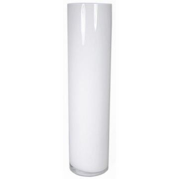 Jarrón cilíndrico de cristal SANSA OCEAN, blanco, 60 cm, Ø 15 cm Jarrón cilíndrico de cristal SANSA OCEAN, blanco, 60 cm, Ø 15 cm
