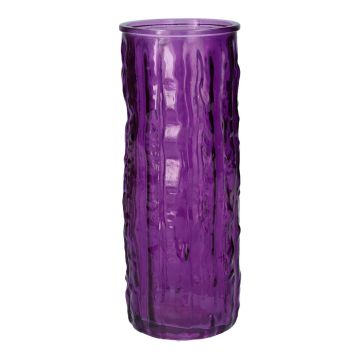 Jarrón ANJANKA de cristal, morado oscuro, 25 cm, Ø 9,5 cm