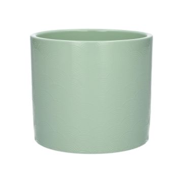 Maceta FERDINANTA con estampado, cerámica, verde menta mate, 12,3cm, Ø13,5cm Maceta FERDINANTA con estampado, cerámica, verde menta mate, 12,3cm, Ø13,5cm