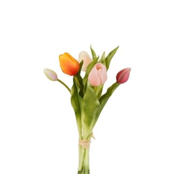 Ramo de tulipanes sintéticos LEANA, rosa-naranja, 30cm, Ø20cm Ramo de tulipanes sintéticos LEANA, rosa-naranja, 30cm, Ø20cm