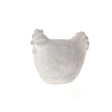Figura decorativa de gallina SHANIE, gris, 15 x 9,5 x 13 cm