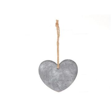 Corazón decorativo colgante LILU de piedra, gris, 13 x 11,5 x 1 cm Corazón decorativo colgante LILU de piedra, gris, 13 x 11,5 x 1 cm