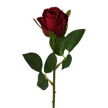 Flor de plástico rosa EMBERY, rojo oscuro, 45 cm, Ø 6 cm