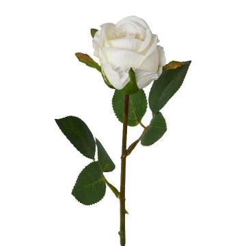 Flor de plástico rosa EMBERY, blanca, 45cm, Ø6cm Flor de plástico rosa EMBERY, blanca, 45cm, Ø6cm