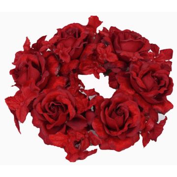Guirnalda de velas de plástico INGA, rosa, hortensia, rojo, Ø15cm Guirnalda de velas de plástico INGA, rosa, hortensia, rojo, Ø15cm