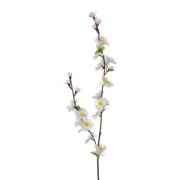Rama decorativa de cerezo ornamental japonés SLORIX con flores, blanco, 85 cm