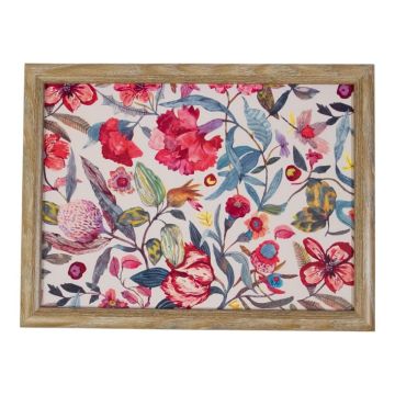 Bandeja de regazo BJARKA, con motivo de flores, multicolor, 43 x 33 x 7 cm Bandeja de regazo BJARKA, con motivo de flores, multicolor, 43 x 33 x 7 cm