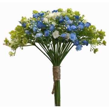 Ramo decorativo de gypsophila LITAGO, verde-azul-crema, 23 cm