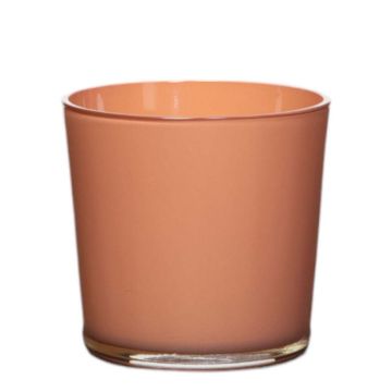 Maceta de cristal ALENA, color melocotón, 11cm, Ø11,5cm