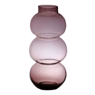 Jarrón esférico de cristal HERIBETO, reciclado, violeta-transparente, 40cm, Ø16cm