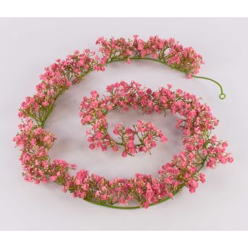 Guirnalda artificial de gypsophila LITAGO, rosa-fucsia, 180 cm