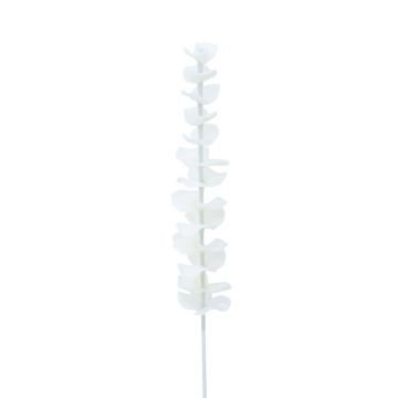 Rama de eucalipto de plástico GLAUCO con aspecto de cristal, 12 unidades, blanco, 80 cm Rama de eucalipto de plástico GLAUCO con aspecto de cristal, 12 unidades, blanco, 80 cm