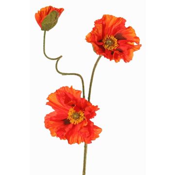 Rama decorativa de amapola PEJA, naranja-rojo, 90cm, Ø11-13cm Rama decorativa de amapola PEJA, naranja-rojo, 90cm, Ø11-13cm