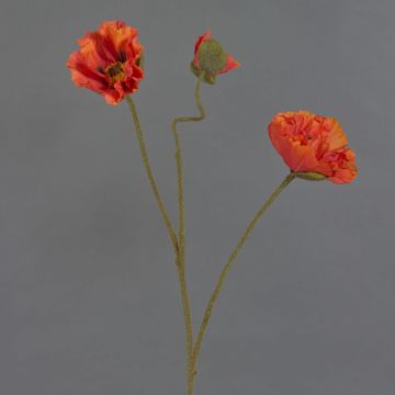 Rama decorativa de amapola PEJA, rojo anaranjado, 90 cm, Ø 11-13 cm Rama decorativa de amapola PEJA, rojo anaranjado, 90 cm, Ø 11-13 cm