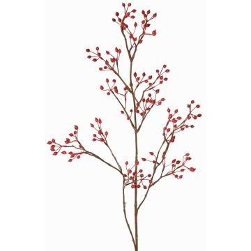 Rama artificial de rosa silvestre HIKERNO con escaramujos, roja, 100cm Rama artificial de rosa silvestre HIKERNO con escaramujos, roja, 100cm