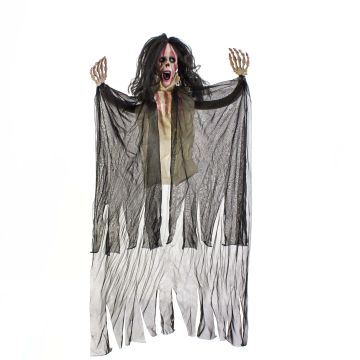 Figura decorativa de Halloween «fantasma» SKYLER con función de movimiento y sonido, LED, 95 cm Figura decorativa de Halloween «fantasma» SKYLER con función de movimiento y sonido, LED, 95 cm