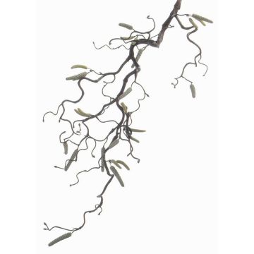 Rama de avellano de plástico XANCHO con amentos, marrón, 65cm, Ø0,5cm