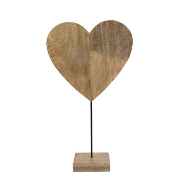 Figura decorativa de madera «Corazón» de LINDAL, con base de madera, color natural, 35 x 15 x 62 cm Figura decorativa de madera «Corazón» de LINDAL, con base de madera, color natural, 35 x 15 x 62 cm