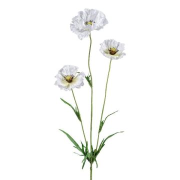 Rama de amapola artificial IGNIS, blanca, 70 cm Rama de amapola artificial IGNIS, blanca, 70 cm