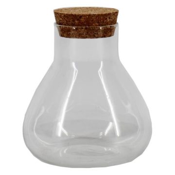 Tarro de cristal PEPPA con tapa de corcho, transparente, 11,5 cm, Ø 10,3 cm Tarro de cristal PEPPA con tapa de corcho, transparente, 11,5 cm, Ø 10,3 cm