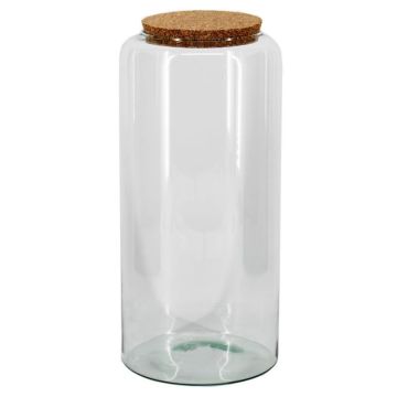 Tarro de cristal KEDAR con tapa de corcho, transparente, 40 cm, Ø 19 cm Tarro de cristal KEDAR con tapa de corcho, transparente, 40 cm, Ø 19 cm