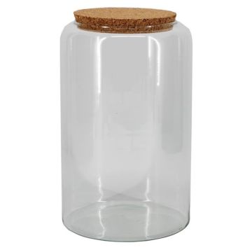 Tarro de cristal KEDAR con tapa de corcho, transparente, 30 cm, Ø 19 cm Tarro de cristal KEDAR con tapa de corcho, transparente, 30 cm, Ø 19 cm
