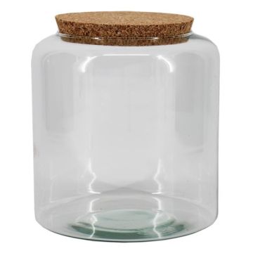 Tarro de cristal KEDAR con tapa de corcho, transparente, 20 cm, Ø 19 cm Tarro de cristal KEDAR con tapa de corcho, transparente, 20 cm, Ø 19 cm