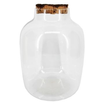 Tarro de cristal RYZEL con tapa de corcho, transparente, 34 cm, Ø 24 cm Tarro de cristal RYZEL con tapa de corcho, transparente, 34 cm, Ø 24 cm