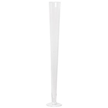 Jarrón de cristal de pie WANJA con base, transparente, 40 cm, Ø 11 cm Jarrón de cristal de pie WANJA con base, transparente, 40 cm, Ø 11 cm