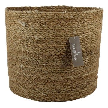 Cesta de algas marinas AMPARO, beige, 23 cm, Ø 25 cm