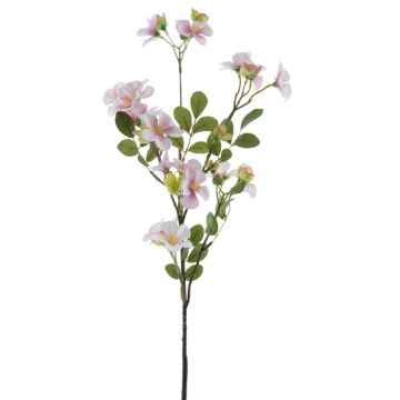 Flor decorativa «Rama de flores de manzano WENIA», rosa y blanco, 70 cm, Ø 2-4 cm