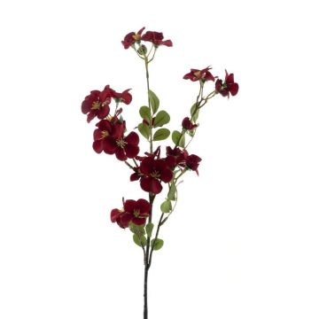 Rama decorativa de flores de manzano WENIA, rojo oscuro, 70 cm, Ø 2-4 cm