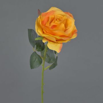 Rosa artificial SIMONY, amarillo-naranja, 45cm, Ø8cm