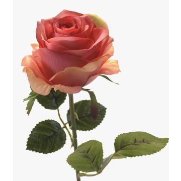 Rosa artificial SIMONY, rosa salmón, 45cm, Ø8cm