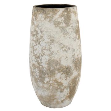 Jarrón de cerámica AROON con veteado, blanco antiguo, 50 cm, Ø 26 cm Jarrón de cerámica AROON con veteado, blanco antiguo, 50 cm, Ø 26 cm